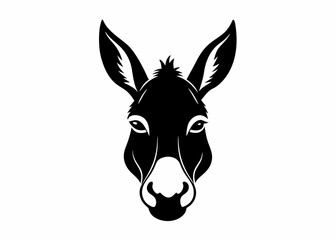 head of a donkey. A donkey head creative logo Icon, silhouette vector artwork illustration. donkey head icon. donkey head silhouette vector illustration