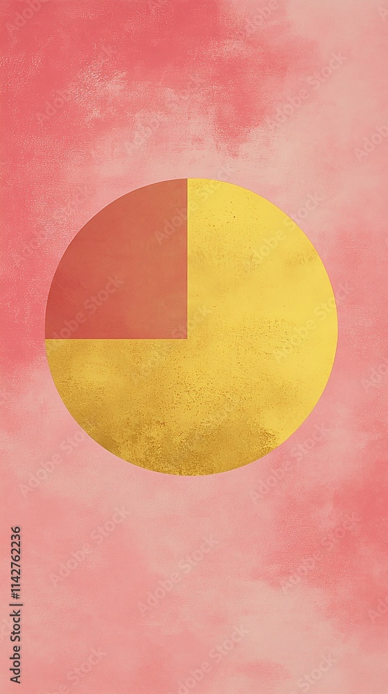 Poster a minimalist card design featuring typography in circular alignment.