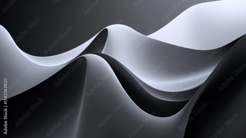 Poster abstract, background wave, background of light and shadow create a smooth, flowing texture.