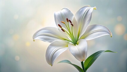 Minimalist Lily Flower Video Stills: Elegant White Lilies, Close-Up Macro Photography, Simple Backgrounds, Pure White Lily Bloom, Floral Design