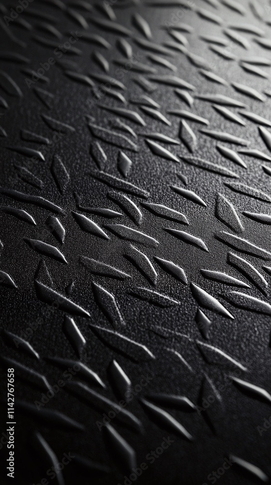 Aufkleber abstract patterns subtly embossed on black stock with clean text.