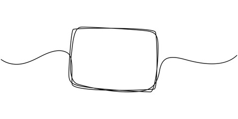 Continuous line drawing of a black square. One-line icon of a geometric frame. A sketch of a rectangular frame. Vector editable line illustration, A single line drawing of a triangle. pro vector.