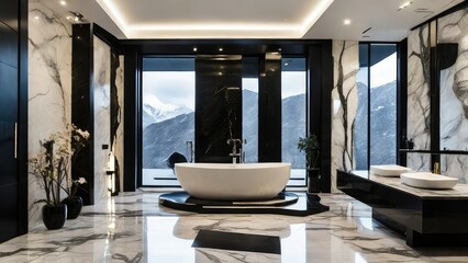 Fototapeta premium home office interior design with modern furniture