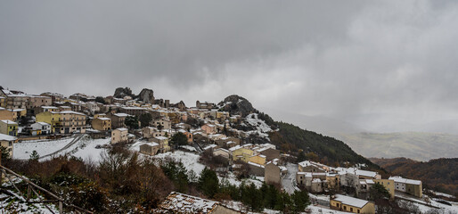 Pietrabbondante, Isernia, Molise. Winter panorama