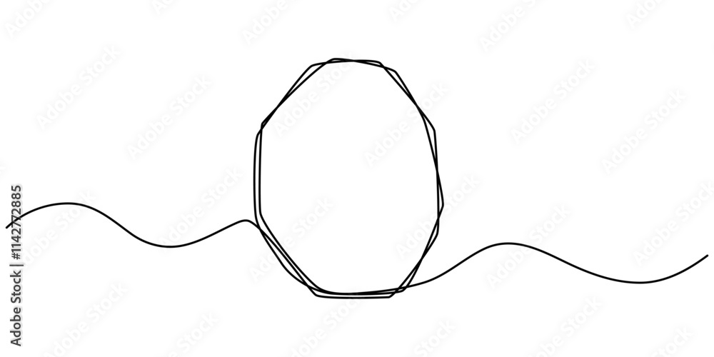 Leinwandbilder Continuous line drawing of a black square. One-line icon of a geometric frame. A sketch of a rectangular frame. Vector editable line illustration, A single line drawing of a triangle. pro vector.