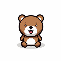 Bear cute vector illustration