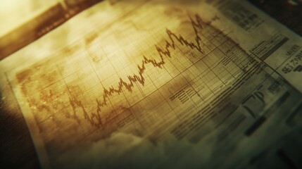 Vintage Style Financial Indicators on Soft Light Background