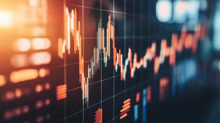 Vintage Style Market Analysis with Bright Light Effects