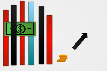 graph with dollar sign