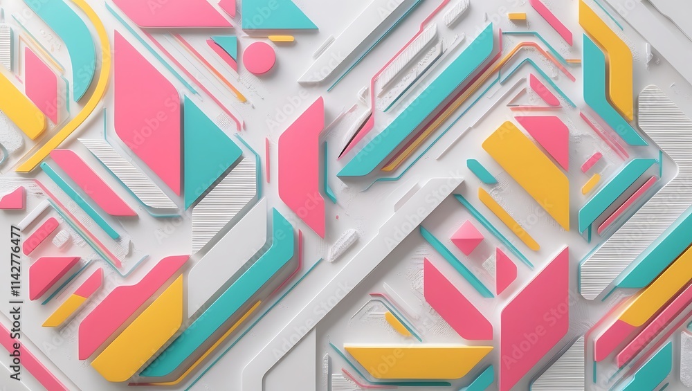 Poster abstract colorful geometric background. generative ai.