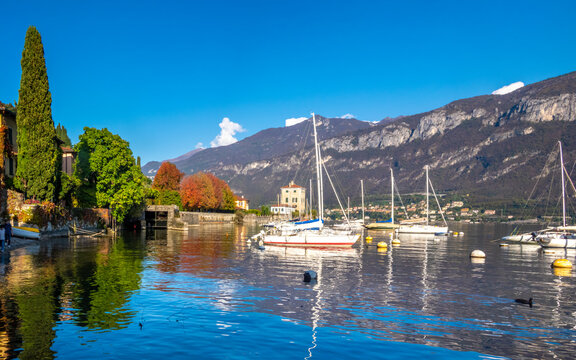 Scenic viewpoint over Lake Como from Bellagio, Lombardy, Italy