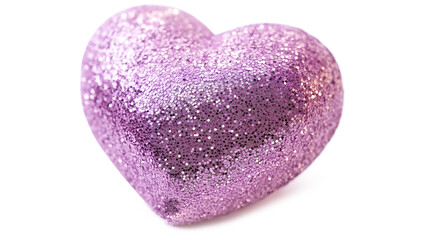 Obraz premium Glitter heart isolated on a white background