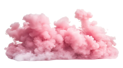 Fototapeta premium A Beautiful Gentle Pink Smoke Flow Isolated on a Transparent Background