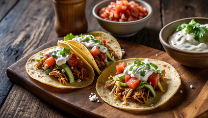 Tacos with Toppings and Sides