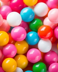 Obraz premium Colorful Candy Balls Close-up 