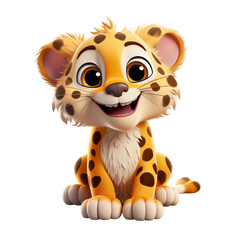 Adorable Jaguar Stare, Isolated on a Background