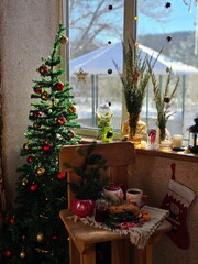 christmas tree with candles