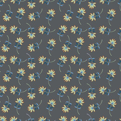 seamless pattern of flowering spring branches