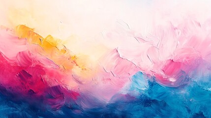 Fototapeta premium Abstract Artwork Featuring Vibrant Colors and Textured Brushstrokes.