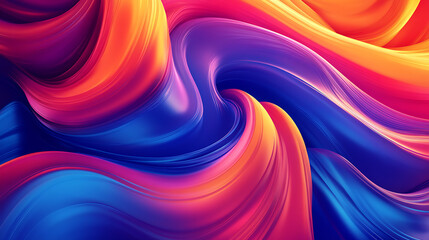 Vibrant Abstract Swirls of Color 