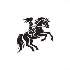 horse silhouette vector
