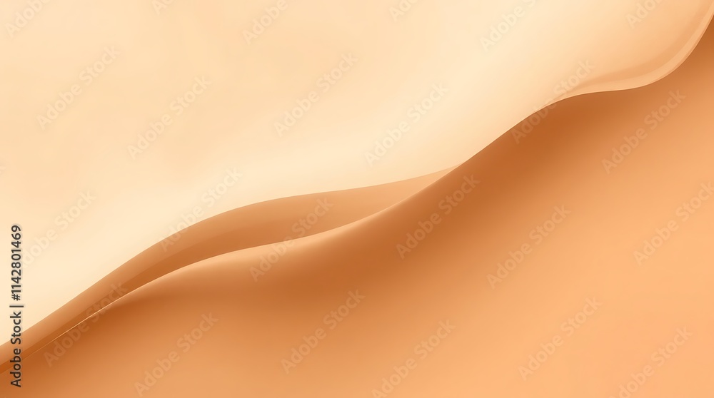 Poster abstract peach wave: a mesmerizing abstract background with soft, flowing peach hues that create a s