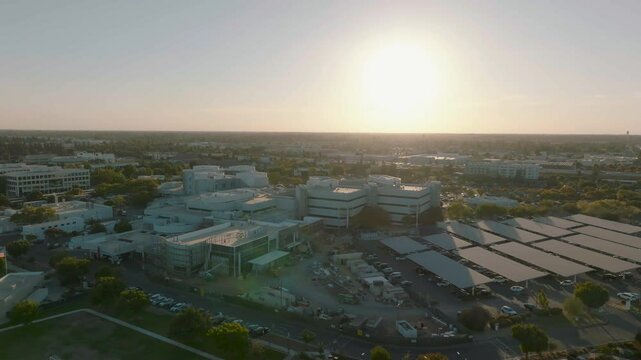 Drone Footage of a Hospital in Fresno California