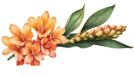 Obraz premium Ginger Flower isolated on a white background