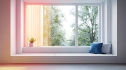 Modern Room. Stylish Interior Design Background. Generative AI.