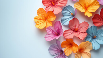 Fototapeta premium Flowers Multicolored Cutout royalty