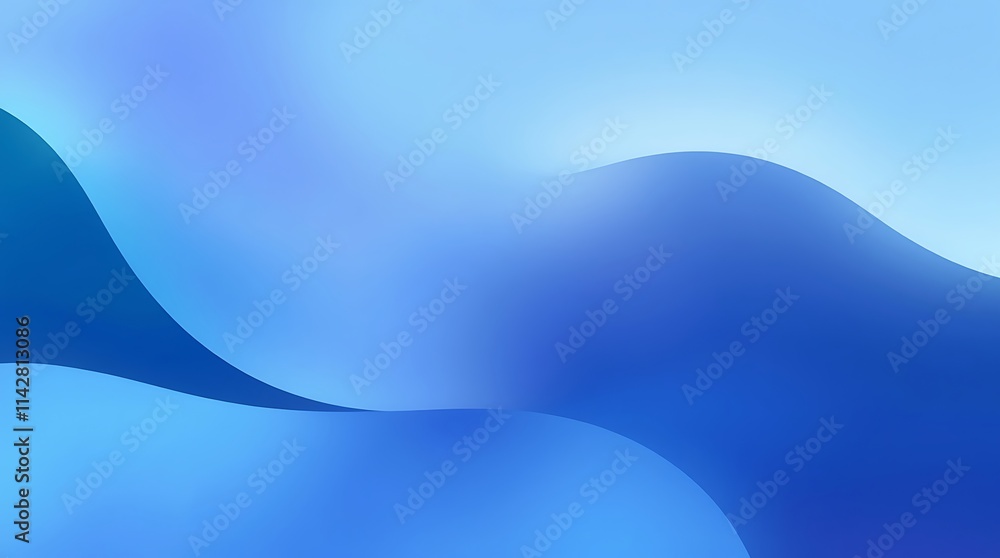 Poster abstract blue gradient waves: a mesmerizing abstract background featuring smooth, flowing waves in a