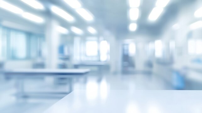 Medical laboratory. Science lab in blurred background. Abstract blurry working space in research laboratory. Scientific room