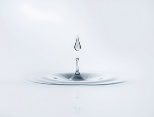 Water Drop Impact: Serene Minimalist Study of Ripple and Splash