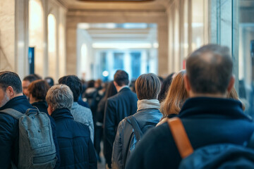 Obraz premium People group waiting indoor generative AI