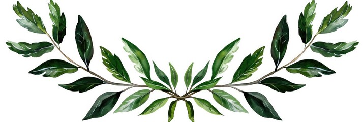 Wreath Laurel. Frame of Laurel Leaves for Celebration and Recognition