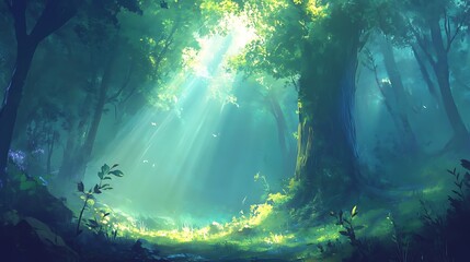 Obraz premium Different style of nature illustrations