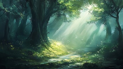 Different style of nature illustrations