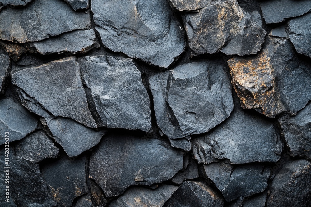 Poster close-up view of a rocky surface with intricate patterns and textures