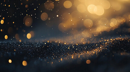 Obraz premium Neon light effect background with bokeh and tiny particles dancing, sparkling blurred abstract shiny bokeh background, abstract background with blurred bokeh lights with shiny sparkle glitters.