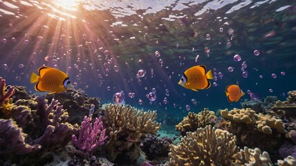 Obraz premium coral reef and fish