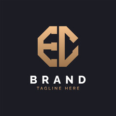 EC Logo Design. Modern, Minimal, Elegant and Luxury EC Logo. Alphabet Letter EC Logo Design for Brand Corporate Business Identity.