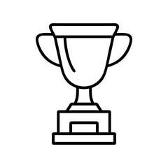 Trophy cup linear icon. Concept of victory, success, and recognition. Vector illustration