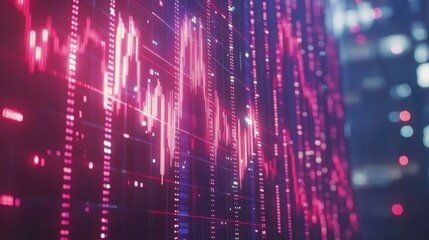 Abstract Market Trends with Soft Light Background