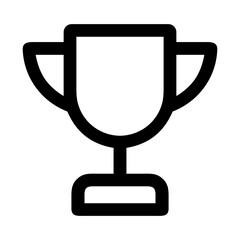 Trophy cup linear icon. Concept of victory, success, and recognition. Vector illustration