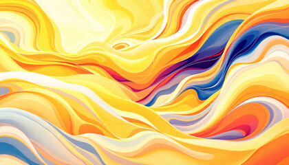 Abstract background in shades of yellow and blue, blending harmoniously to create a vibrant and dynamic visual effect suitable for various applications.