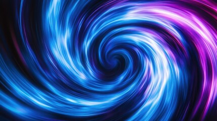 Fototapeta premium Abstract Swirling Blue And Purple Light Vortex