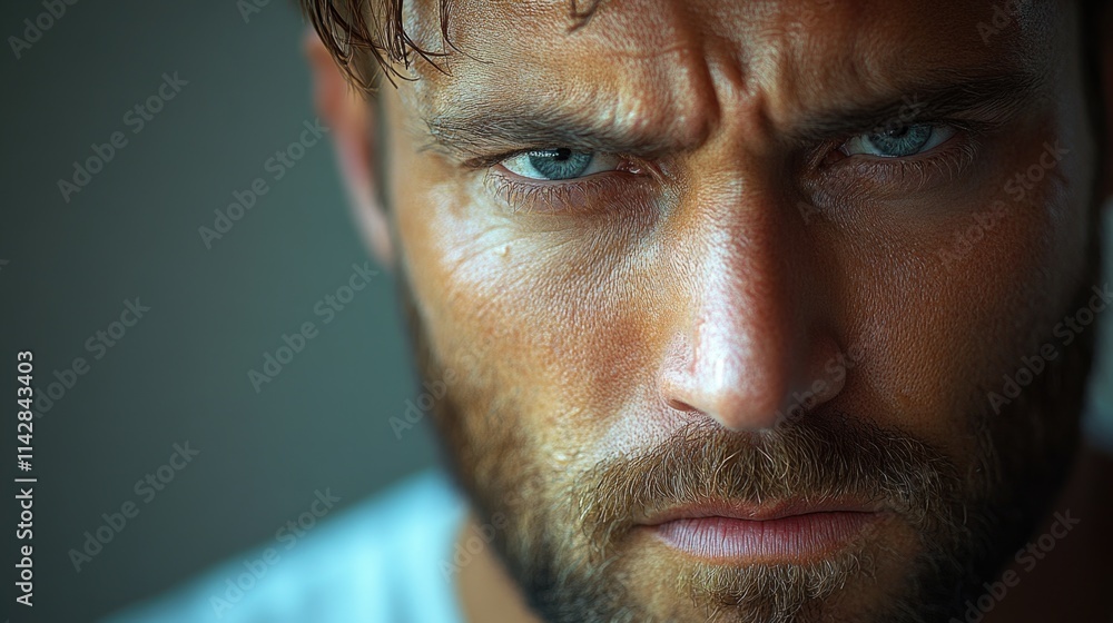 Poster portrait of a bearded man, great for editorial use or personal projects