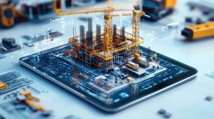 Streamlining construction processes with a tech-enabled ar app icon modern building projects