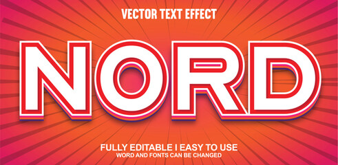 Vector 3D Editable Text Effect