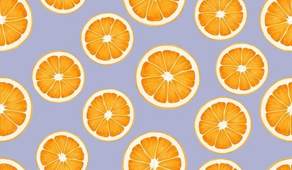 Orange fruits seamless pattern background